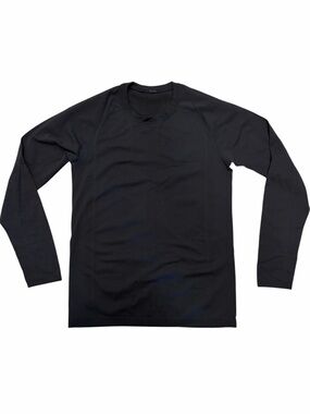 Like New Lululemon Men's Black Thermal Long-Sleeve Crew Neck - Medium